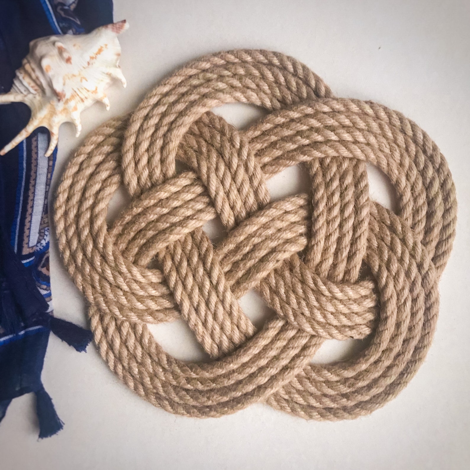 Jute rope placemats Nautical hot pad Celtic knot placemats Etsy