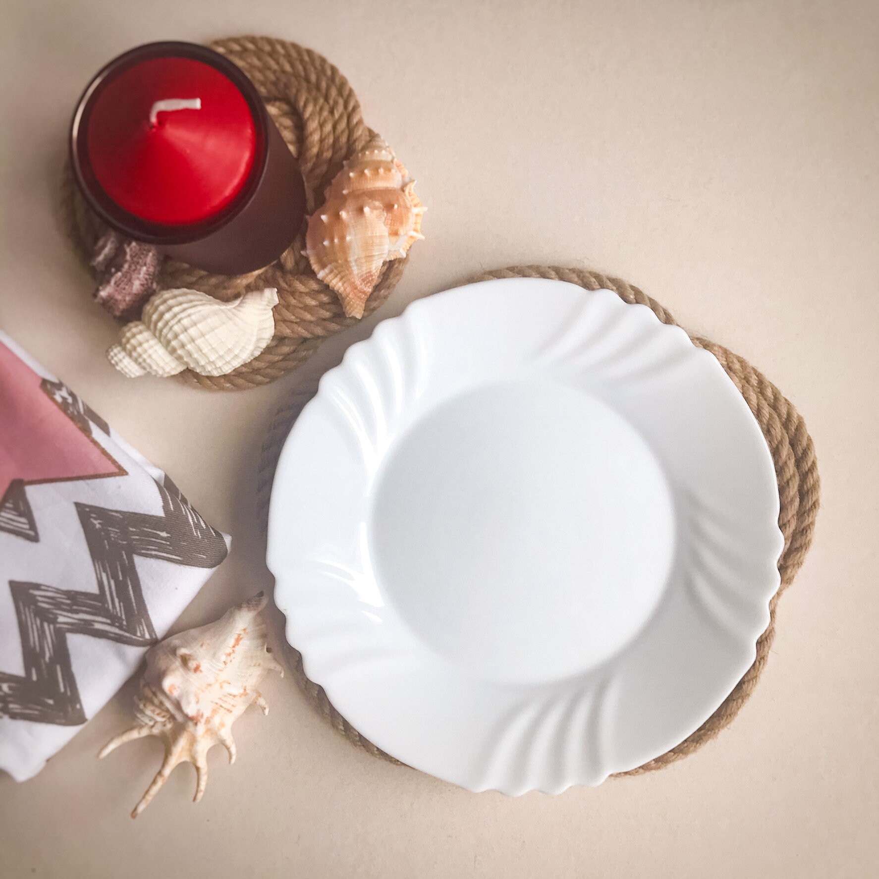 Jute rope placemats set Nautical hot pad Celtic knot placemats Etsy