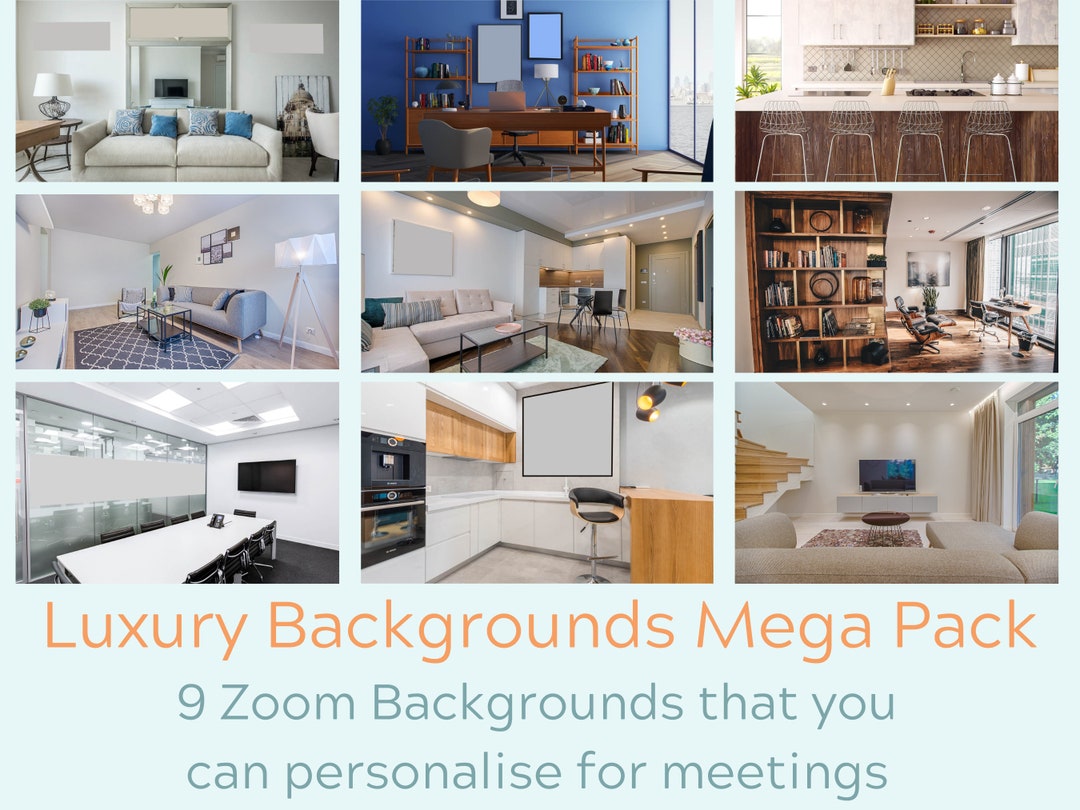 Office Zoom Luxury Background Pack for Virtual Meetings, Instant