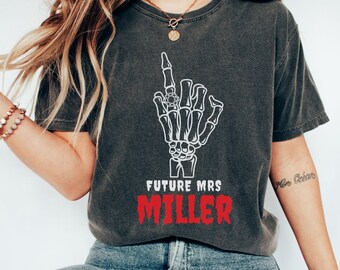 Custom Future Mrs Comfort Colors® Shirt| Spooky Bride, Engagement Gift, Custom Gift for Bride, Wifey Shirt, Bridal Shower Gift