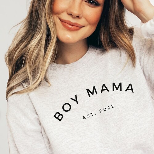 Boy Mama Sweatshirt Boy Mom Mom of Boys Sweater Outnumbered Etsy