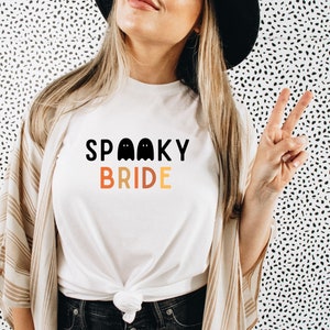 Spooky Bride Shirt| Halloween Bachelorette Party Shirt, Halloween Bride Shirt, Spooky Bride Sweatshirt, Halloween Wedding Party, Bride Gift