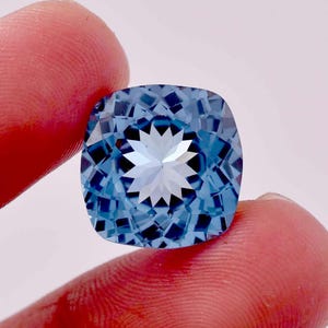 Rare Natural Flawless Blueish AQUAMARINE Cushion Cut Loose Gemstone GIT Certified-AAA+ Top Quality Aquamarine-Ring & Jewelry Making Gemstone