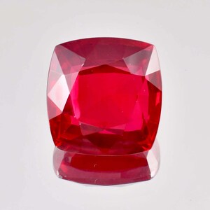 59.00 Ct Natural Mozambique Blood Red Ruby Cushion Cut Loose Gemstone Certified 21x21 MM-AAA+ Top Quality Ruby-Ring & Jewelry Making Gems