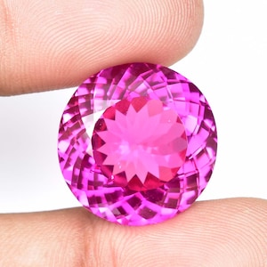 Natural Flawless Pink Ceylon Sapphire Round Cut Loose Gemstone GIT Certified-AAA+ Top Quality Sapphire-Ring & Jewelry Making Gemstone