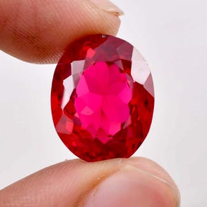 19.70 Ct Natural Mozambique Blood Red Ruby Oval Cut Loose Gemstone Certified 14x18 MM-AAA+ Top Quality Ruby-Ring & Jewelry Making Gemstone
