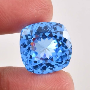 Rare Natural Flawless Blueish AQUAMARINE Cushion Cut Loose Gemstone GIT Certified-AAA+ Top Quality Aquamarine-Ring & Jewelry Making Gemstone