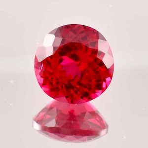 10.55 Ct Natural Mozambique Pigeon Blood Red Ruby Round Cut Loose Gemstone Certified 12x12 MM-AAA+ Top Quality Ruby-Ring & Jewelry Making