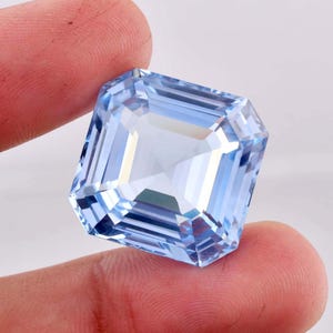Rare Natural Flawless Blueish AQUAMARINE Square Cut Loose Gemstone GIT Certified-AAA+ Top Quality Aquamarine-Ring & Jewelry Making Gemstone