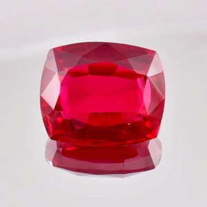 58.60 Ct Natural Mozambique Blood Red Ruby Cushion Cut Loose Gemstone Certified 20x24 MM-AAA+ Top Quality Ruby-Ring & Jewelry Making Gems