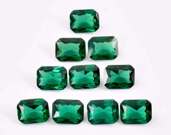 50 stuks natuurlijke onberispelijke groene Zambiaanse smaragd gefacetteerde smaragd geslepen losse edelsteen gecertificeerd-AAA+ Topkwaliteit smaragd-ring en sieraden maken