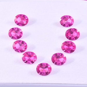 100 Pcs Natural Flawless Pink Ceylon Sapphire Oval Cut Loose Gemstone GIT Certified-AAA+ Top Quality Sapphire-Ring & Jewelry Making Gemstone