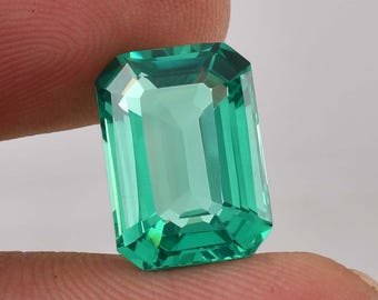 Natuurlijke vlekkeloze groene Colombiaanse smaragd stralend geslepen losse edelsteen GIT-gecertificeerd-AAA+ topkwaliteit smaragdring en edelsteen voor het maken van sieraden