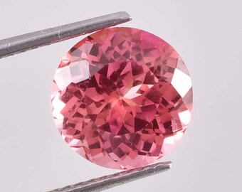 4.10 Ct Natürliche Makellose Pfirsich Rosa Morganit Rundschliff Lose Edelstein Zertifiziert 9 x 9 MM-AAA + Top-Qualität Morganit-Schmuck & Ring Herstellung Edelstein