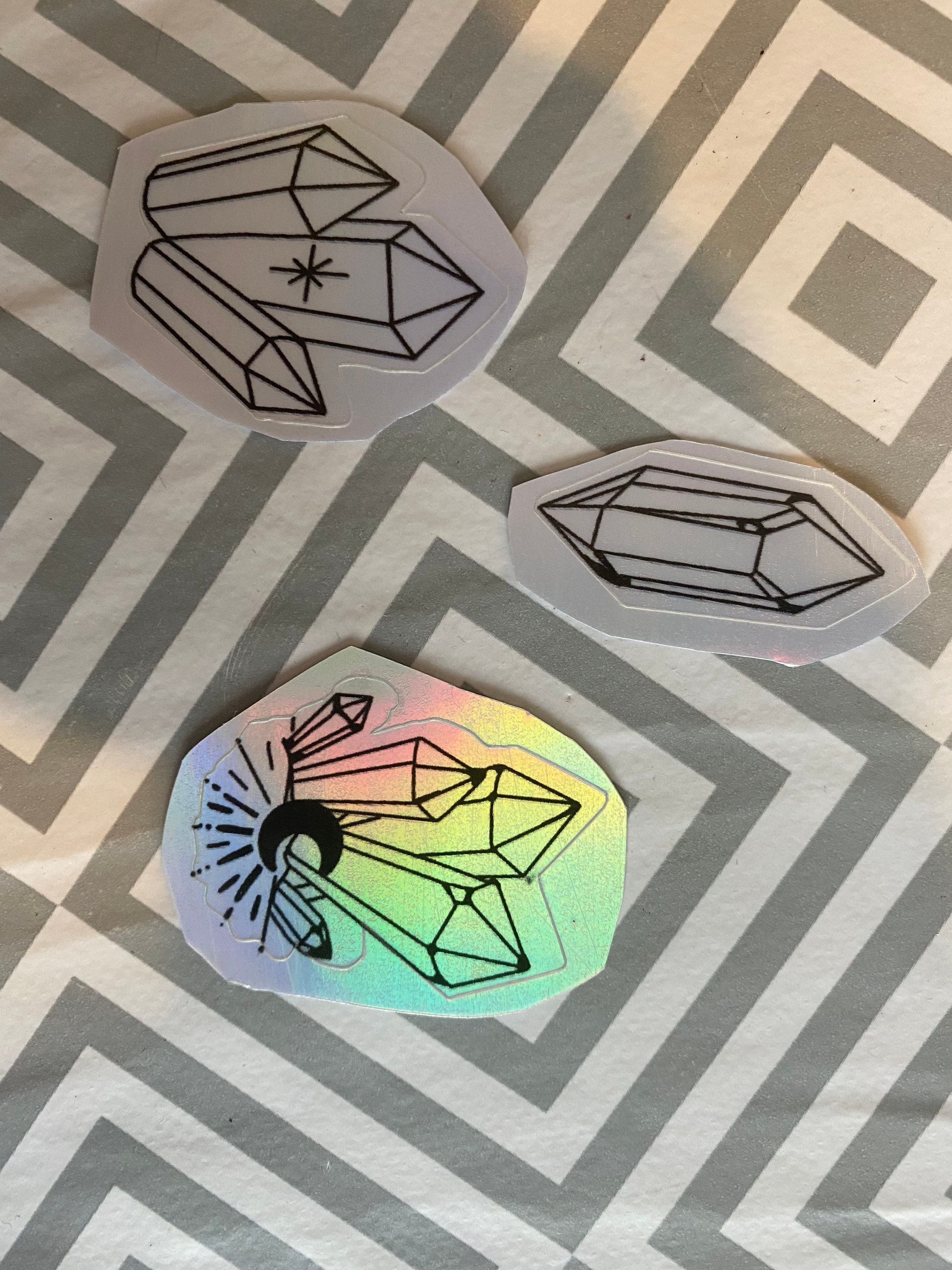 Holographic Crystal set Etsy