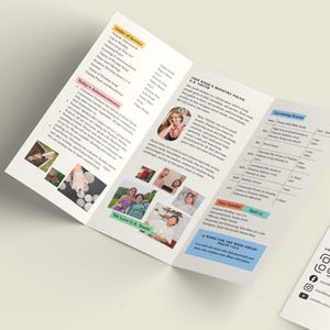 Church Newsletter Canva Template: Tri-fold Program & Newsletter (Digital Download)