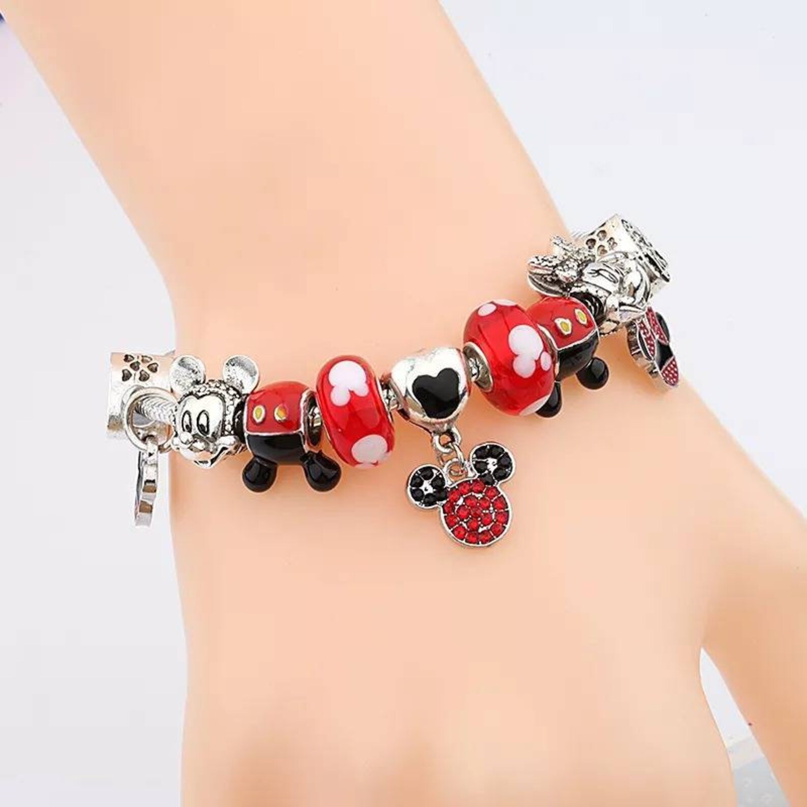 Pandora Disney Charm 925 Pulsera de plata con encantos de Etsy
