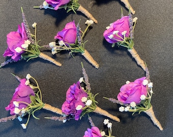 Royal Purple Boutonnières