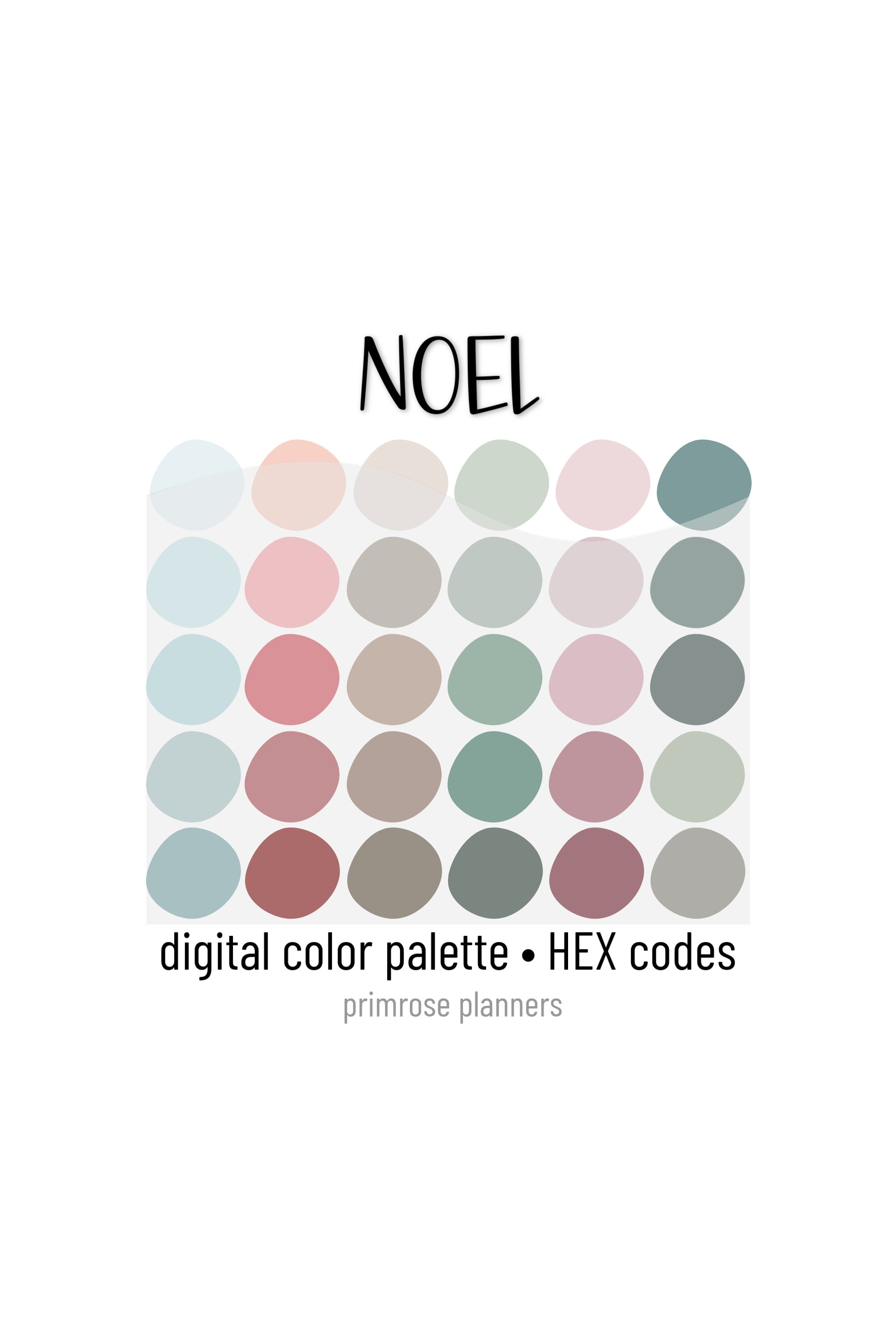 Book Shop Digital Color Palette Color Chart Goodnotes Tool iPad Procreate  Digital Download Neutral Color Palette HEX Codes 