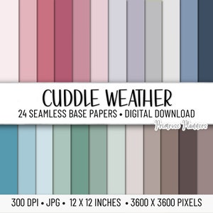 KUSCHELENDE WETTER Solides Digital Paper Pack | Einfarbiger Hintergrund | Basis Digital Papier | Sofortiger Download für kommerzielle Nutzung | Gedämpftes Winterblau