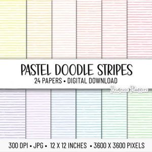 Papier numérique rayures aquarelle pastel | Modèle numérique | Papier numérique pastel | Téléchargement instantané | Griffonnages pastel | Utilisation commerciale