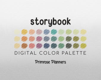 Cottagecore Procreate Palette, Vintage Nature Color Swatches, Earthy Forest Aesthetic Digital Download