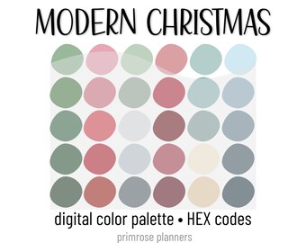 Christmas clearance colors palette