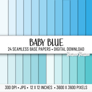 Baby Blue Solid Digital Paper Pack | Solid Background | Solid Base Digital Paper | Instant Download for Commercial Use | Monochrome