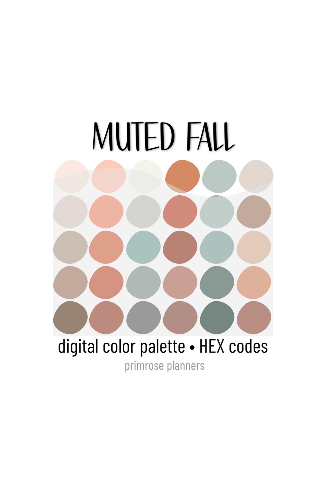 Muted Fall Digital Color Palette - Color Chart | Goodnotes Tool | iPad ...