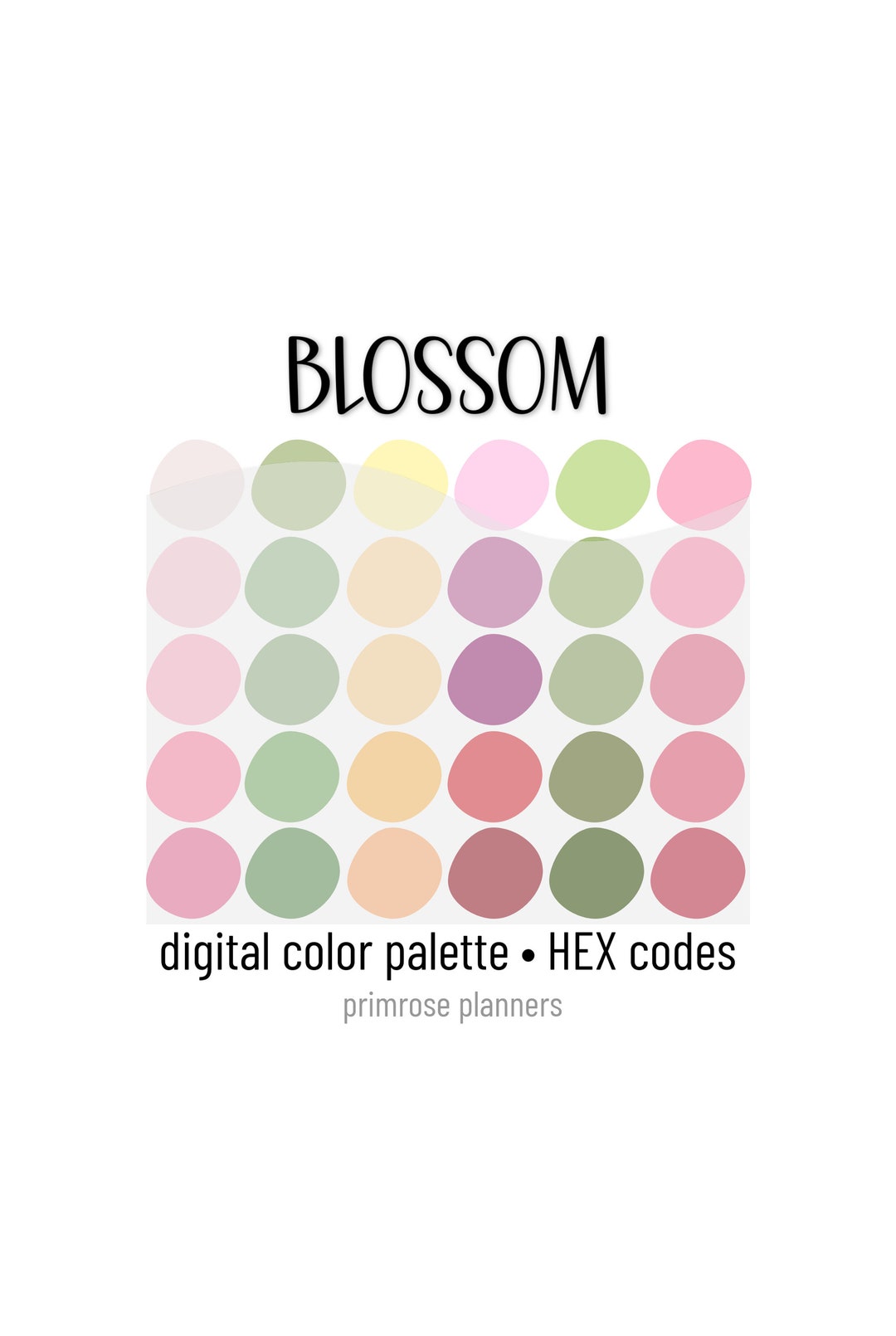 Blossom Digital Color Palette - Color Chart | Goodnotes Tool | iPad ...