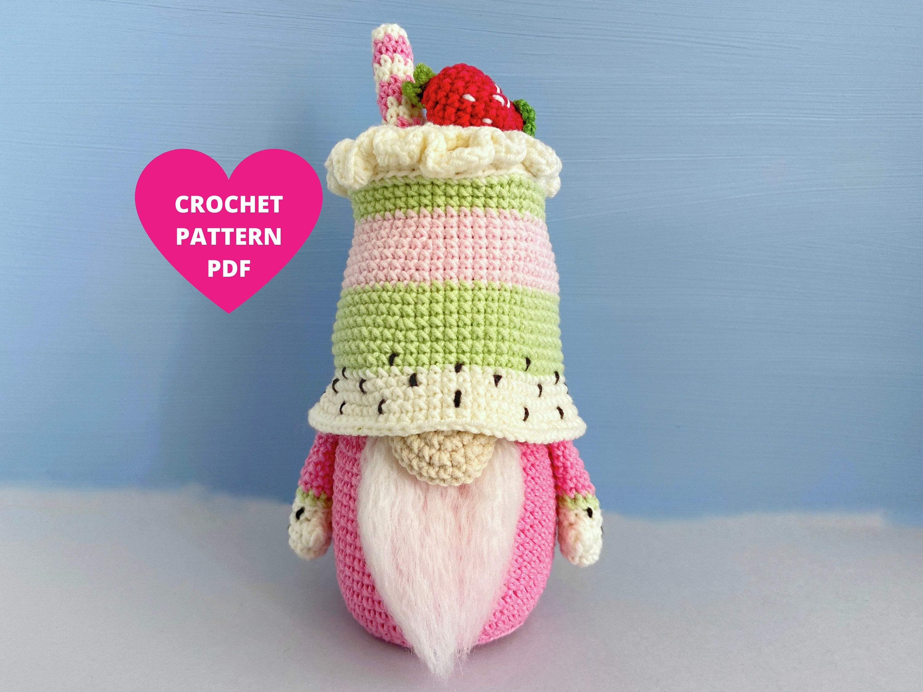 36 Crochet Birthday Gifts with Angels, Gnomes, Bouquets, and Keychains 9 Crochet Pattern Cocktail Gnome