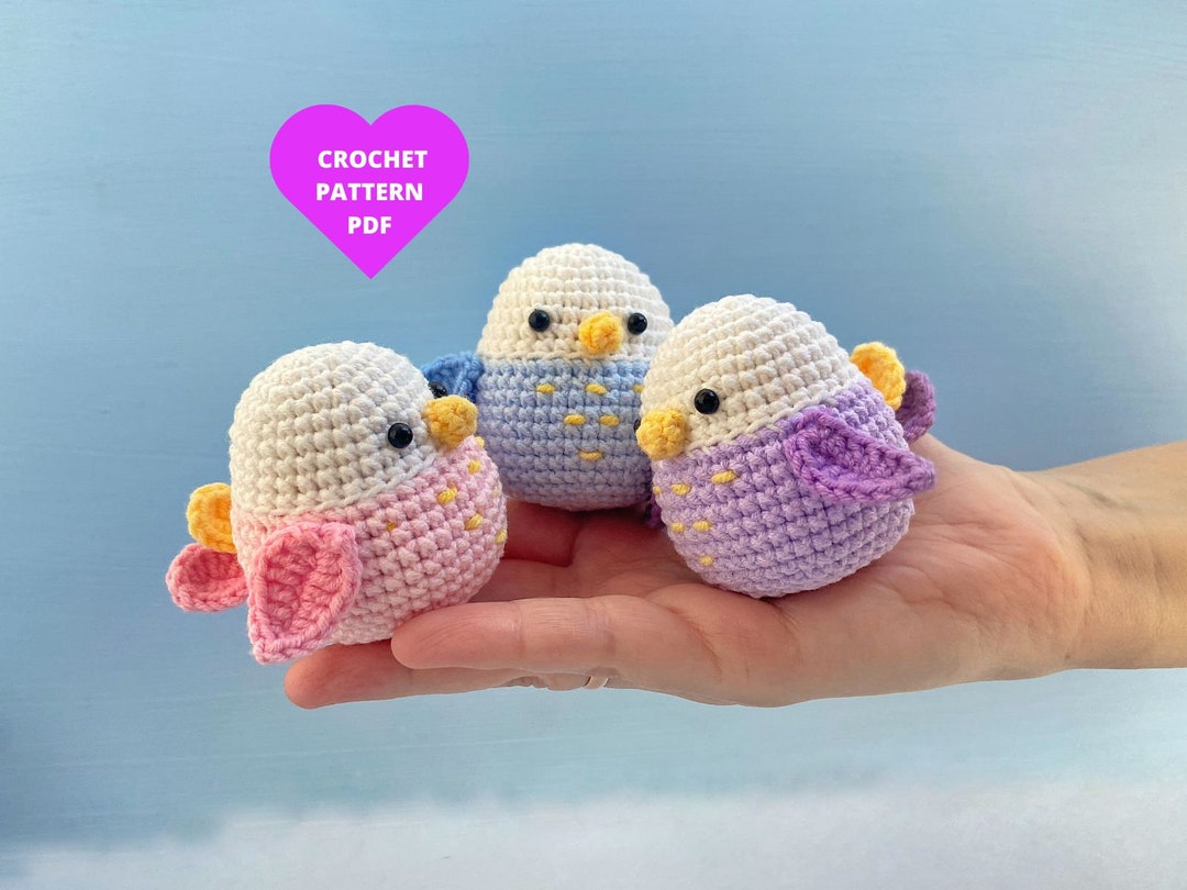 Easter Crochet Pattern Keychain, Spring Bird Amigurumi Pattern, Tiny ...