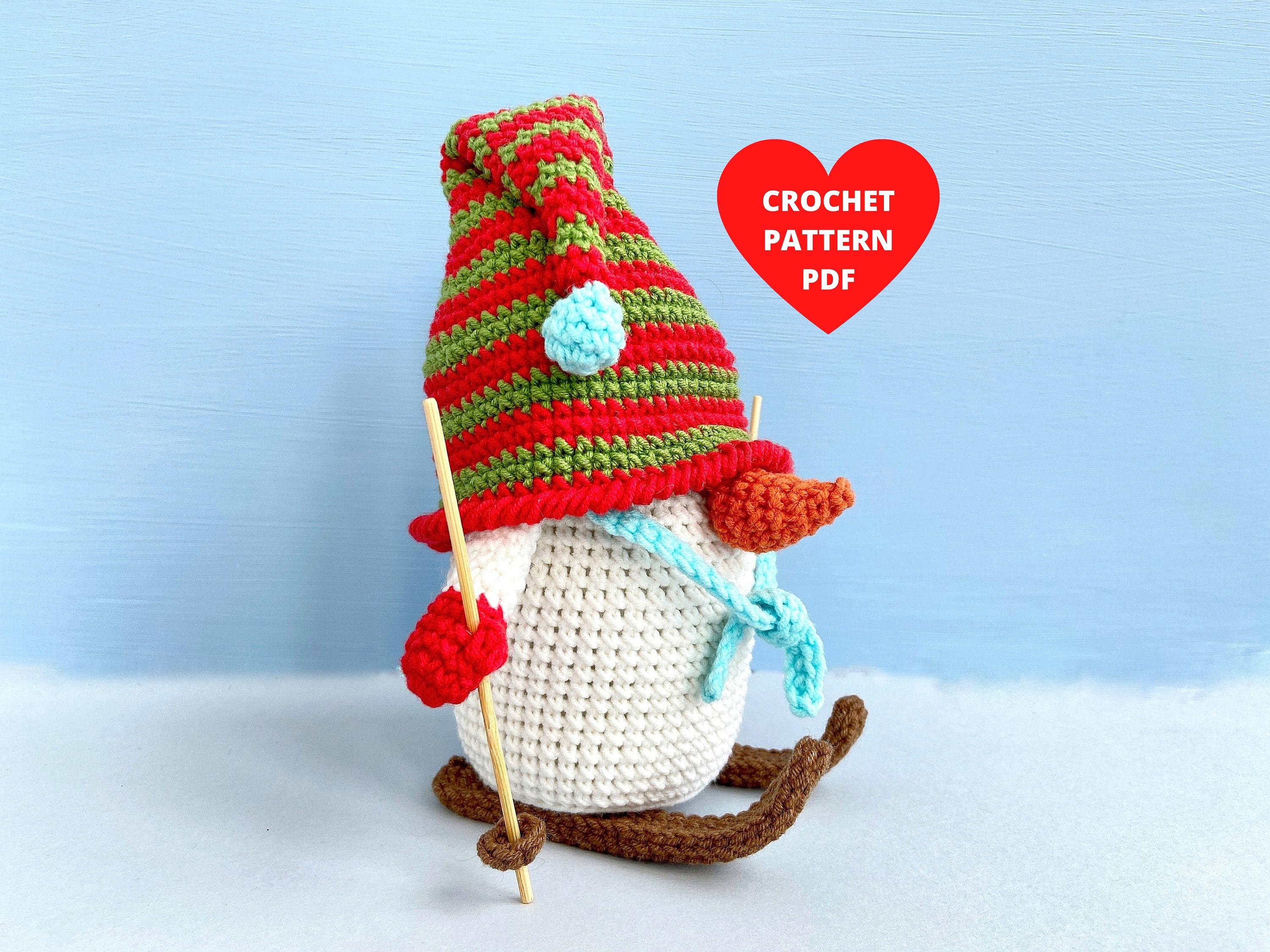 35 Funny Crochet Patterns to Add a Playful Twist to Your Next Project 4 Skier Snowman Gnome Crochet