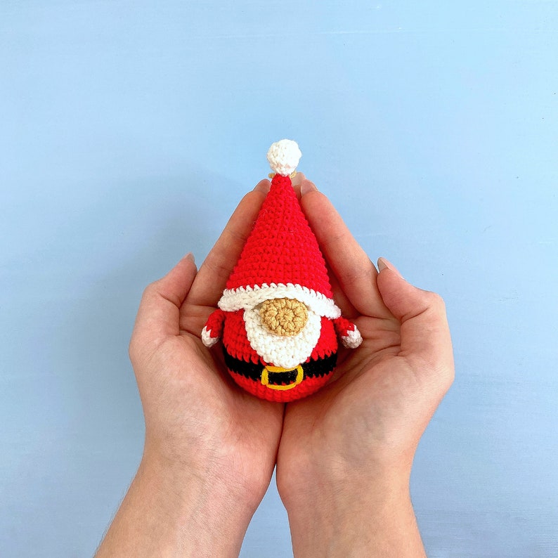 Christmas Ornaments tiny gnomes pattern, Christmas crochet garland, Holiday tiny gnomes ornaments, Tree gnome, Deer gnome, Santa gnome image 9