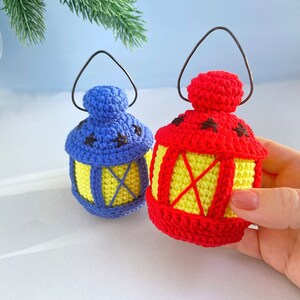 Christmas Crochet Pattern Lantern Amigurumi Christmas Tree Ornament Christmas Crochet Pattern Lantern Amigurumi Christmas Tree Ornament