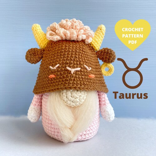 Aries Zodiac Gnome Crochet Pattern PDF Pattern Zodiac Sign Etsy