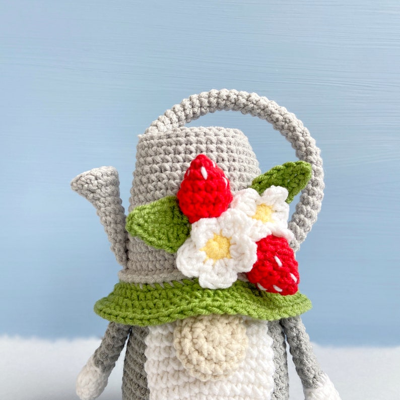Crochet Pattern Watering Can Gnome Garden Gnome PDF Tutorial Etsy