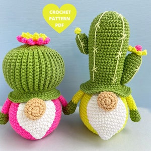 Crochet Pattern Cactus Gnomes