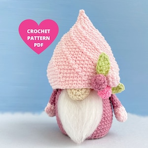Wzór na szydełkowanie Marshmallow Gnome, PDF na przyjęcie urodzinowe, wzór na szydełkowane jedzenie, świąteczny Gnome