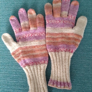 Fingerhandschuhe handgestrickt Gr. M Bild 1