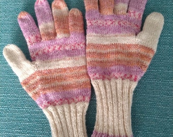 Fingerhandschuhe - handgestrickt - Gr. M