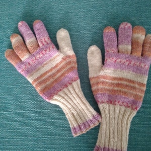 Fingerhandschuhe handgestrickt Gr. M Bild 3