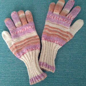 Fingerhandschuhe handgestrickt Gr. M Bild 2