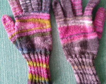 Fingerhandschuhe - handgestrickt - Gr. M