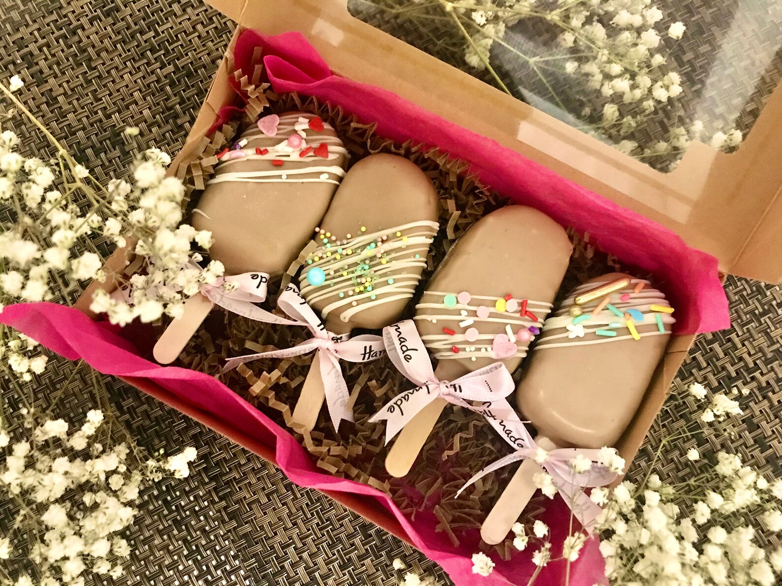 Geometric Heart Cakes Cakesicles Gender Reveal Heart Cakes Etsy