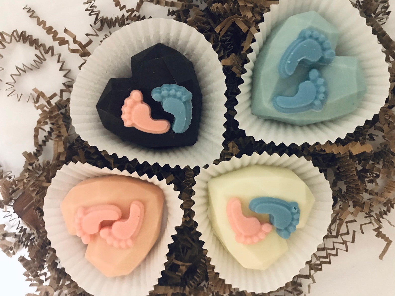 Geometric Heart Cakes Cakesicles Gender Reveal Heart Cakes Etsy