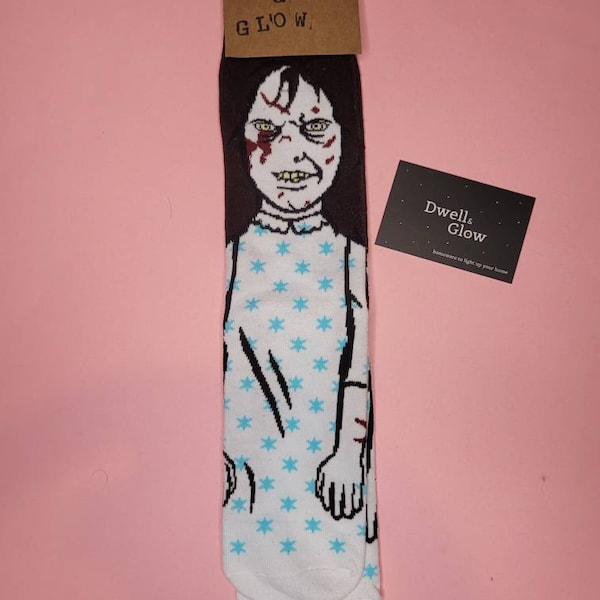 The Excorcist Possessed Regan Style Horror Film Socks