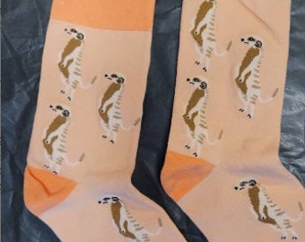 Chaussettes animaux suricates Chaussettes mignonnes Chaussettes amusantes pour les pieds heureux