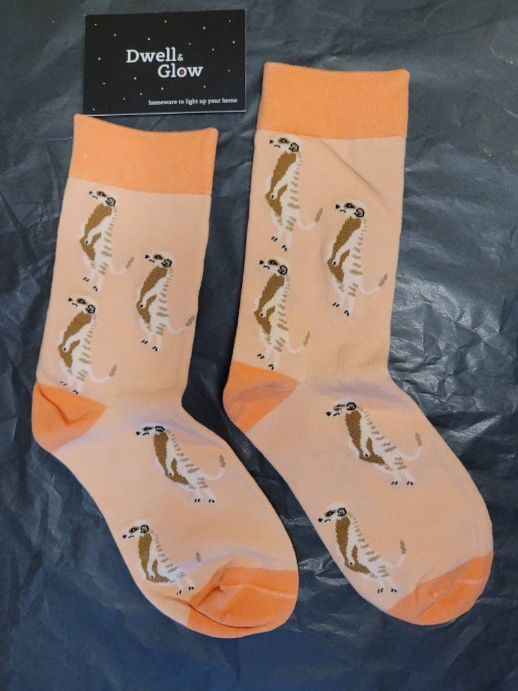 Meerkat Animal Socks Cute Socks Fun Novelty Happy Feet Socks Etsy