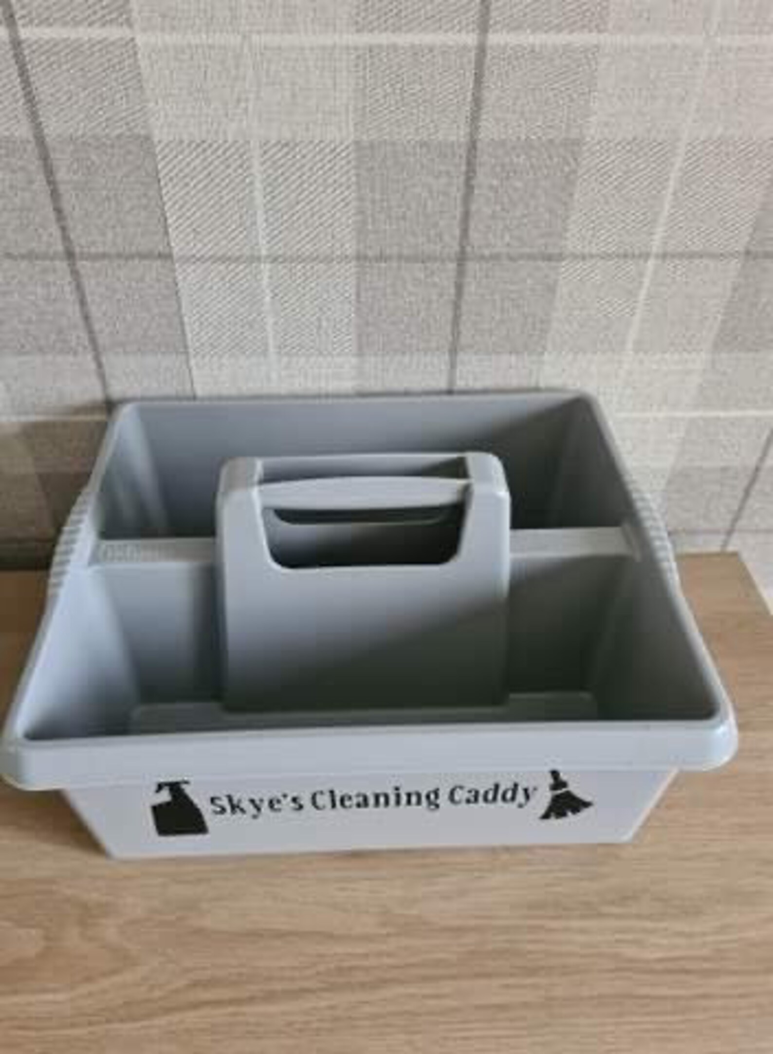 Large Personalised cleaning caddy kitchen caddy Mrs Hinch type Etsy